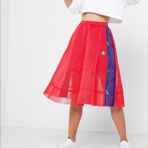 adidas Circle Skirt Energy Pink 3 Stripes Style